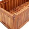 Raised Bed With Trellis 33.5"X15"X59.1" Solid Acacia Wood