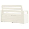 Garden Storage Bench 52.2" Plastic White