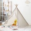 Natural Canvas Play Tent; Toys For Girls/Boys Indoor & Outdoor Playing Kids Tent For Kids ; Kids Play Tent For Girls & Boys; Gifts Playhouse For Kids