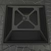 Garden Fire Pit With Poker 31.9"X31.9"X18.5" Xxl Steel