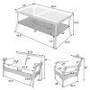 4 Piece Rattan Sofa Seating Group With Cushions, Outdoor Ratten Sofa