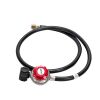 Outdoor Camp Stove High Pressure Propane Gas Cooker Portable Cast Iron Patio Cooking Burner (Three Burner 225000-Btu)