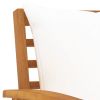 Garden Bench 47.2" With Cream Cushion Solid Acacia Wood