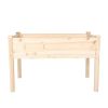 Bosonshop Raised Garden Bed Wood Patio Elevated Planter Box Kit With Stand For Outdoor Backyard Greenhouse (Natural)