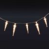 Christmas Icicle Lights 40 Pcs Warm White Acrylic Remote Control