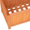 Garden Trellis Planter Brown 27.6"X11.8"X53.1" Solid Firwood