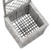 Trellis Raised Bed With 1 Pot 11.8"X11.8"X42.1" Poly Rattan Gray