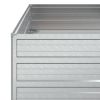 Garden Raised Bed 39.4"X39.4"X17.7" Galvanized Steel Silver