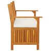 Storage Bench With Cushion 58.3" Solid Wood Acacia