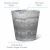 Higold - 12.6 + 10.6 Inch Resin Plant Pot, Round Pot, Indoor/Outdoor Using, Gift For Birthday, Housewarming, Set Of 2