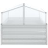 Garden Raised Bed With Greenhouse 39.4"X39.4"X33.5" Silver