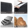 Higold - Gloria 4 Pieces Conversation Sofa Set For Outdoor Using, With Grade A Teak, Matte Charcoal Aluminum Frame Finish, Black Pillows&Cushions Incl