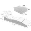 Adjustable Chaise Lounge Chair For Outside Pool, Folding Wicker Pool Lounge Chair, Outdoor Patio Reclining Sun Lounger, Fully Assembled, Gray Cushion