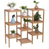 100% Bamboo High-Grade Plant Shelf Multi - Functional 9-Layer Shelf Flower Pot Shelf Display Shelf 96 * 90 * 33Cm Natural Yf