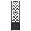 Garden Raised Bed With Trellis And Self Watering System Anthracite