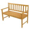 44In Outdoor Patio Wooden Bench Teak Color Rt