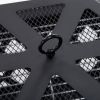 U-Style Outdoor Steel Wood Burning Fire Pit With Spark Screen And Poker For Camping Patio Backyard Garden (Hexagonal Shaped) Yf