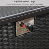 43 Inch Outdoor Fire Pit Table 50; 000 Btu Wicker Auto-Ignition Gas Fire Pit Table For Outside With Aluminum Tabletop;  Etl Certification