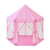 Outdoor Indoor Portable Folding Princess Castle Tent Kids Children Funny Play Fairy House Kids Play Tent(Warm Led Star Lights)