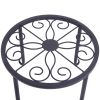 Metal Plant Stand 4 In 1 Potted Irons Planter Supports Floor Flower Pot Round Rack Display