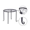 Metal Plant Stand 4 In 1 Potted Irons Planter Supports Floor Flower Pot Round Rack Display
