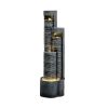 39.5Inches Water Fountain With Led Lights For Home And Garden Decor