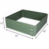 Bosonshop Raised Garden Bed Steel Planter Box Galvanized Anti-Rust Coating Planting Vegetables Herbs And Flowers For Outdoor, Square