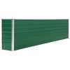 Raised Garden Bed 126"X15.7"X30.3" Galvanised Steel Green