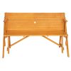 138.5*137*75Cm Solid Wood Load-Bearing 150Kg Dual-Purpose Conjoined Table And Chair