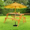 138.5*137*75Cm Solid Wood Load-Bearing 150Kg Dual-Purpose Conjoined Table And Chair