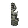 32.6Inches Rock Water Fountain With Led Lights