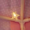 53"H Princess Castle Play Tent House With Led Star Lights For Kids, Indoor And Outdoor, Pink Xh