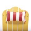 Tale Adirondack Chair Backyard Furniture Painted Seat Pillow Red