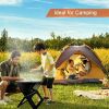 20 Inch Portable Grill Charcoal Barbecue Grill, Folding Grill Notebook Shape, Detachable Collapsible, Mini Tabletop Camping Grill Bbq, Black