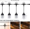 32Ft Outdoor String Lights Rgb Led Smart Patio Lights With 12 Colors Waterproof Shatterproof;  25 Dimming Modes;  Music Control
