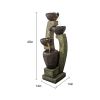 40Inches Tall Modern Outdoor Fountain - Outdoor Garden Fountain With Contemporary Design For Garden, Patio Decor