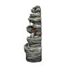 32.6Inches Rock Water Fountain With Led Lights