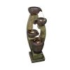 40Inches Tall Modern Outdoor Fountain - Outdoor Garden Fountain With Contemporary Design For Garden, Patio Decor