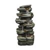 30.7Inches Outdoor Water Fountain With Led Lights