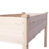 Bosonshop Raised Garden Bed Wood Patio Elevated Planter Box Kit With Stand For Outdoor Backyard Greenhouse (Natural)