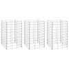 Gabion Raised Beds 3 Pcs 11.8"X11.8"X19.7" Iron