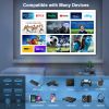 Projector With Wifi And Bluetooth, 5G Wifi Projector 4K Supported Native 1080P Full Hd, Fudoni 10000L Portable Projector, 50% Zoom 300" Display Outdoo