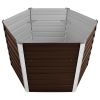Garden Raised Bed Brown 50.8"X50.8"X30.3" Galvanized Steel