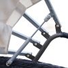 Outdoor Lounge Bed With Canopy Poly Rattan Black