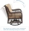 Outdoor Bistro Set 3 Pieces, Outdoor Resin Wicker Swivel Rocker Patio Chair, 360-Degree Swivel Rocking Chairs And Tempered Glass Top Side Coffee Table