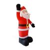 2.4M Christmas Inflatables Santa Claus With Led Lights For Holiday Outdoor Indoor Yard Decoration, Christmas Inflatable Outdoor Smiley Santa Claus