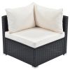 Outdoor Patio Garden Pe Rattan Sectional Corner Sofa Chair 6 Piece