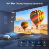 Projector With Wifi And Bluetooth, 5G Wifi Projector 4K Supported Native 1080P Full Hd, Fudoni 10000L Portable Projector, 50% Zoom 300" Display Outdoo