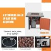 Outdoor 30 Inch Rectangular Gas Stove With Lid 50,000 Btu Rattan Look