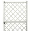 Trellis Raised Bed With 1 Pot 11.8"X11.8"X42.1" Poly Rattan White